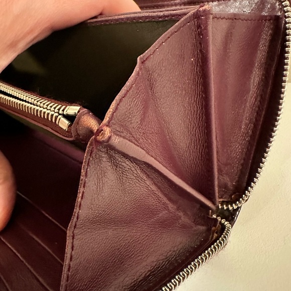 Dior 2009 Bordeaux Patent Leather Trotter Long Zip Wallet Zippy AUTH - Picture 10 of 16